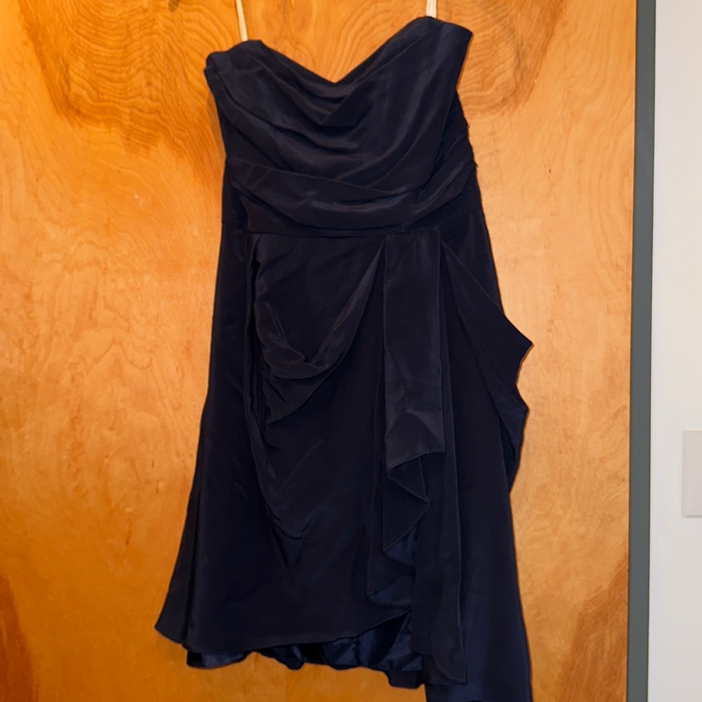 Shoshanna navy strapless dress